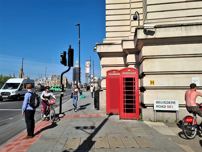 Telephone Kiosk, o/s County Hall, Westminster Bridge Rd, London, SE1, United Kingdom