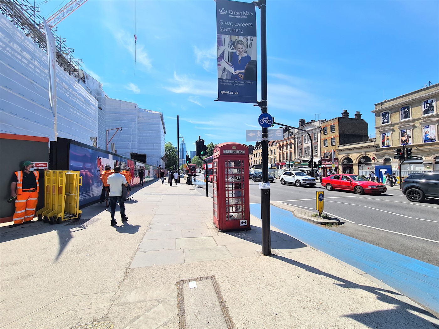 Telephone Kiosk, o/s The Royal London Hospital Building, Whitechapel Road, Tower Hamlets, E1 1BJ