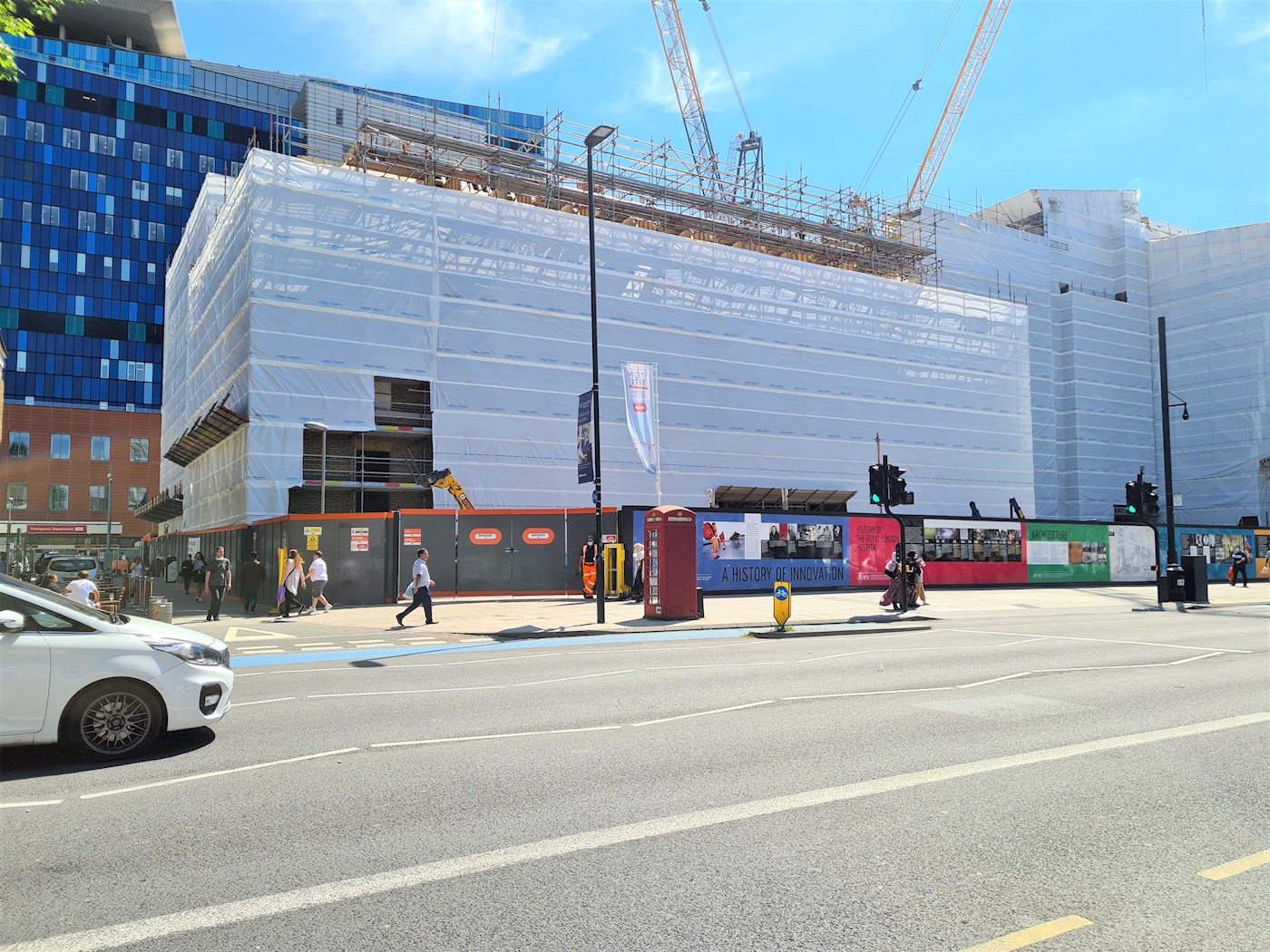 Telephone Kiosk, o/s The Royal London Hospital Building, Whitechapel Road, Tower Hamlets, E1 1BJ