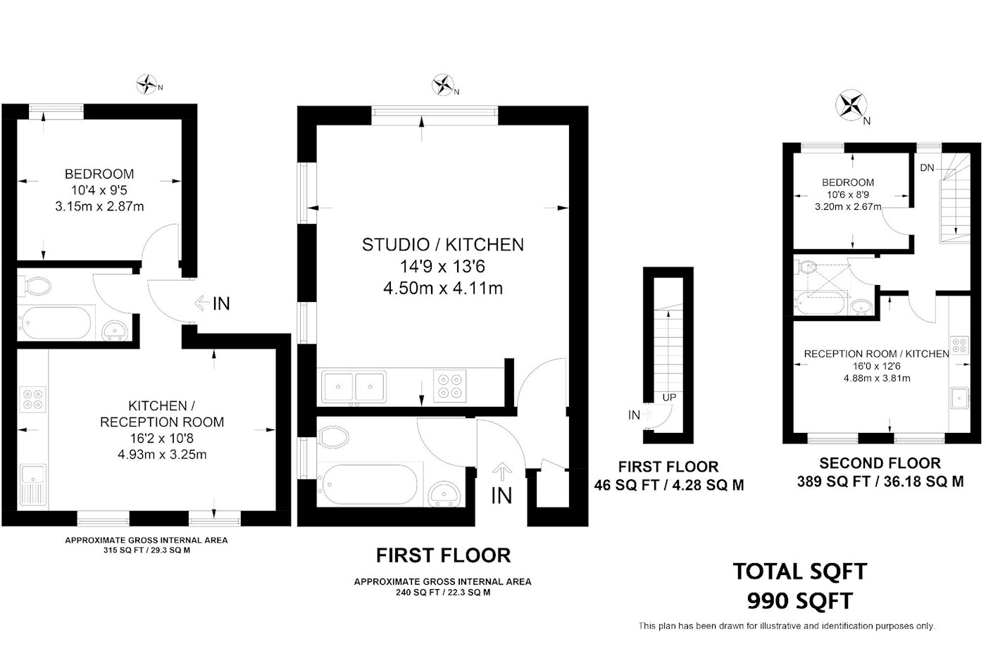 Flat C, D & E, 205 Waldegrave Road, Teddington, Greater London, TW11 8LX