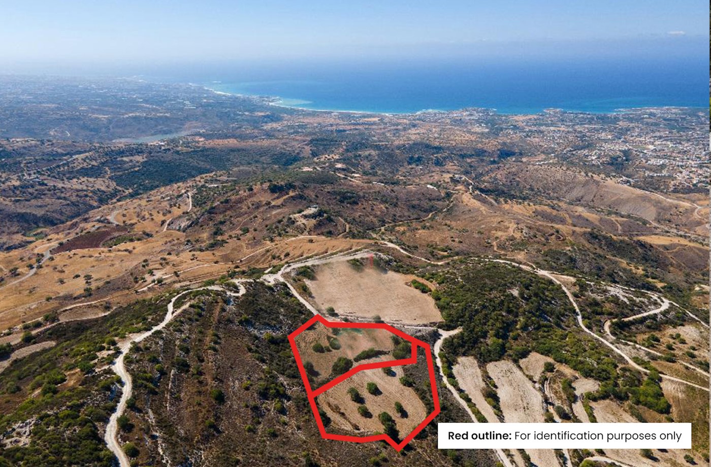 2 x adjacent agricultural fields in Akoursos, Paphos 1/3