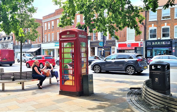 Telephone Kiosk o/s Santander, King Street, Twickenham, Middlesex, United Kingdom