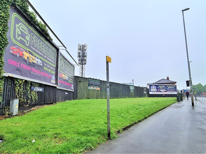 Advertising Hoardings at Bury Street / Moor Street, Heywood, Lancashire, OL10 3FR