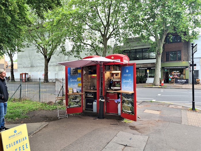 Telephone Kiosk 1 (L) at Chiswick High Rd / Town Hall Ave, London