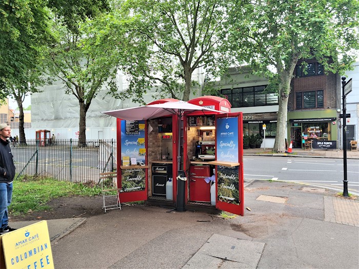 Telephone Kiosk 2 (R) at Chiswick High Rd / Town Hall Ave, London