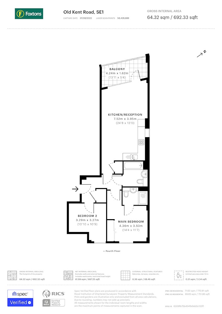 Flat 31, Howson Court, 525 Old Kent Road, SE1 5XQ