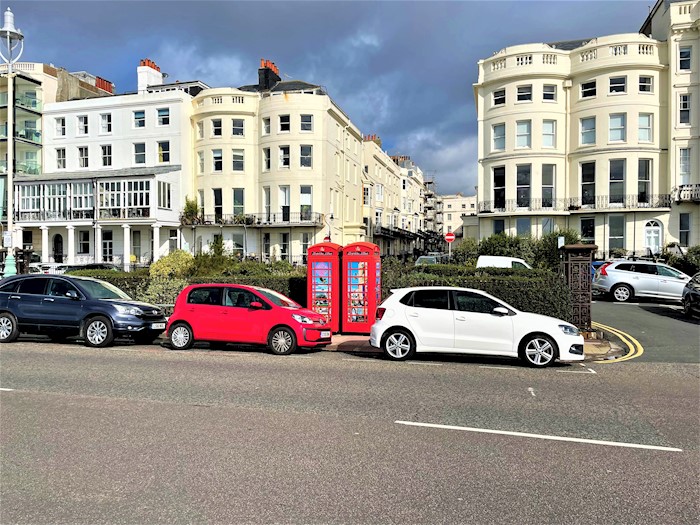 Telephone Kiosk 2 (W), at Bloomsbury Place, Marine Pde, Brighton, Sussex