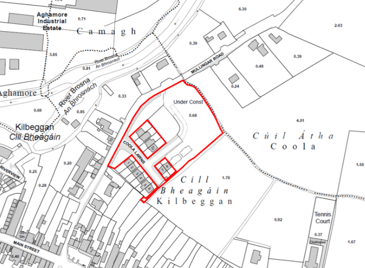 Development Site at Coola Lawns  (Folio WH3920), Kilbeggan, Co. Westmeath 1/1