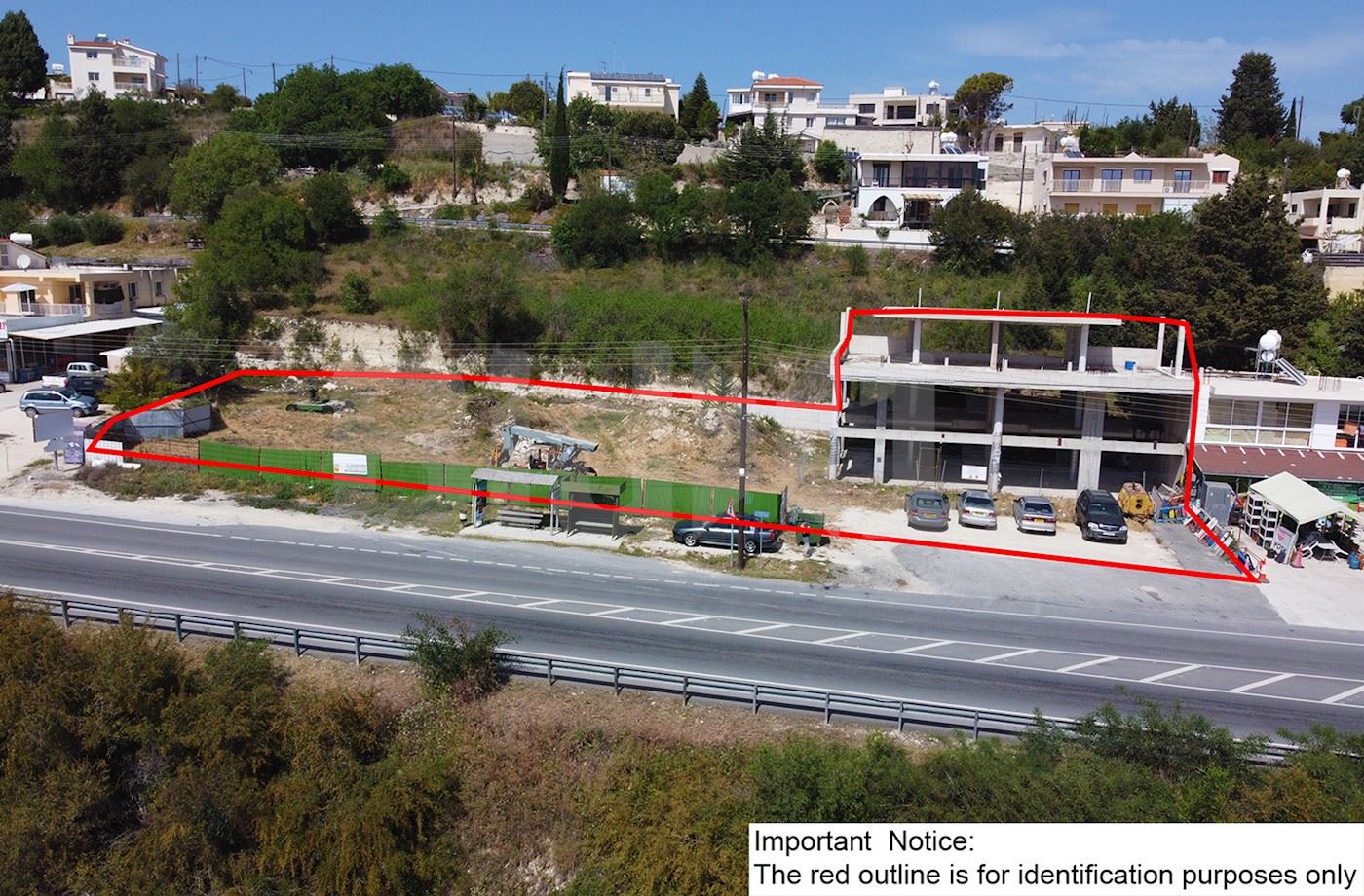 2 x Incomplete Shops & Land for Development in Tsada, Paphos 1/5